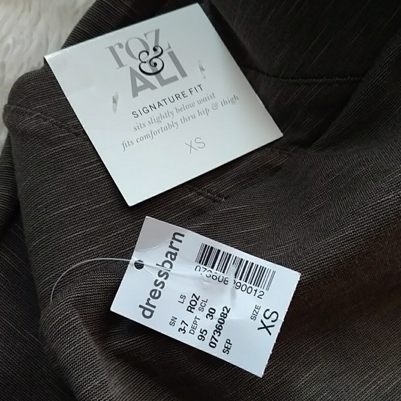 Dressy Dressbarn brown leggings size XS - NWT - Picture 4 of 4